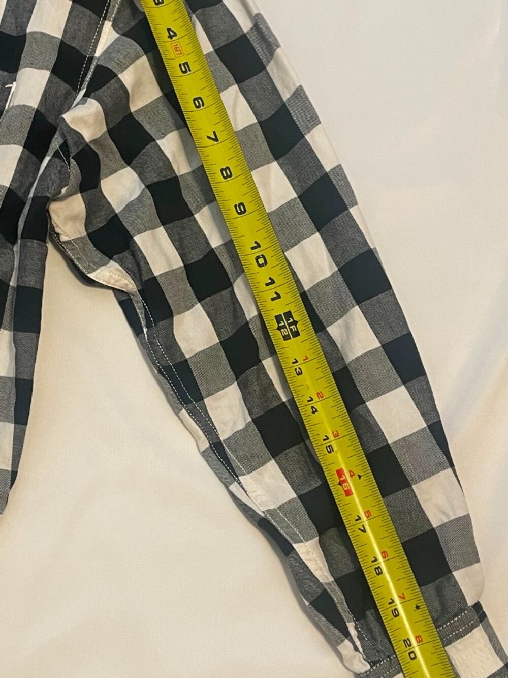 LIZ WEAR Women’s Black/White Plaid Button Up, Size M - Picture 2 of 8